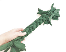 Load image into Gallery viewer, Large Stretchy Braided Dog Pull Toy - Green - by Jack's Natural Dog Products