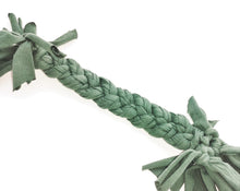 Load image into Gallery viewer, Large Stretchy Braided Dog Pull Toy - Green - by Jack's Natural Dog Products