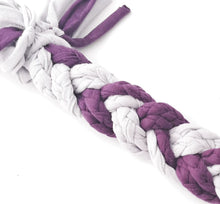 Load image into Gallery viewer, Large Stretchy Braided Pull Toy, Stretchy, Cotton - Purple &amp; Grey