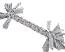 Load image into Gallery viewer, Large Stretchy Braided Dog Pull Toy - Grey - by Jack's Natural Dog Products