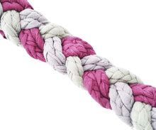 Load image into Gallery viewer, Large Stretchy Braided Dog Pull Toy - Pink &amp; Grey - by Jack's Natural Dog Products