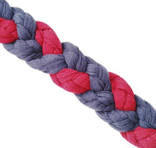 Load image into Gallery viewer, Medium Stretchy Braided Pull Dog Toy - Red &amp; Navy