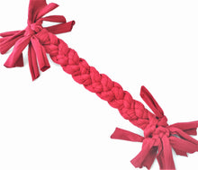 Load image into Gallery viewer, Large Stretchy Braided Dog Pull Toy - Red - by Jack's Natural Dog Products